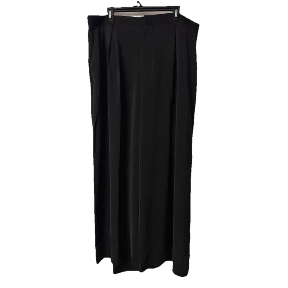 NWT Tronjori Womens Wide Leg Elastic Waist Stretch Pants Trousers Plus Size 1X